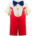 thumbnail image 4 of Kids Puppet Costume Sets Party Halloween Christmas Cosplay Overalls + Vest + Shirt Outfits Suit, 4 of 7