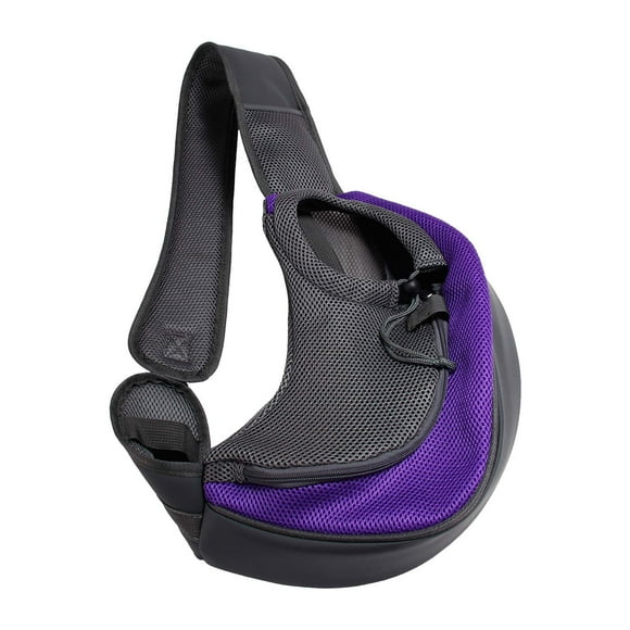 Mochila portadora para mascotas | Bolsa de hombro transpirable de malla para perros pequeños y gatos hasta 6 libras | Correa acolchada ajustable | Cierre seguro con gancho y cordón | Accesorio manos