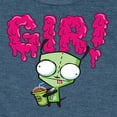 thumbnail image 3 of Invader ZIM - GIR Drinking and Sticking Tongue Out - Toddler And Youth Girls Fleece Dress, 3 of 5