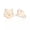 Rosegold, variant on Stainless Steel Cat Mouse Stud Earrings Simple Cute Temperament Jewelry Gifts-Black