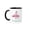 Black/White, variant on 3drose, Flamingo Performing Tree Yoga Pose, 11oz Two-tone Yellow Mug