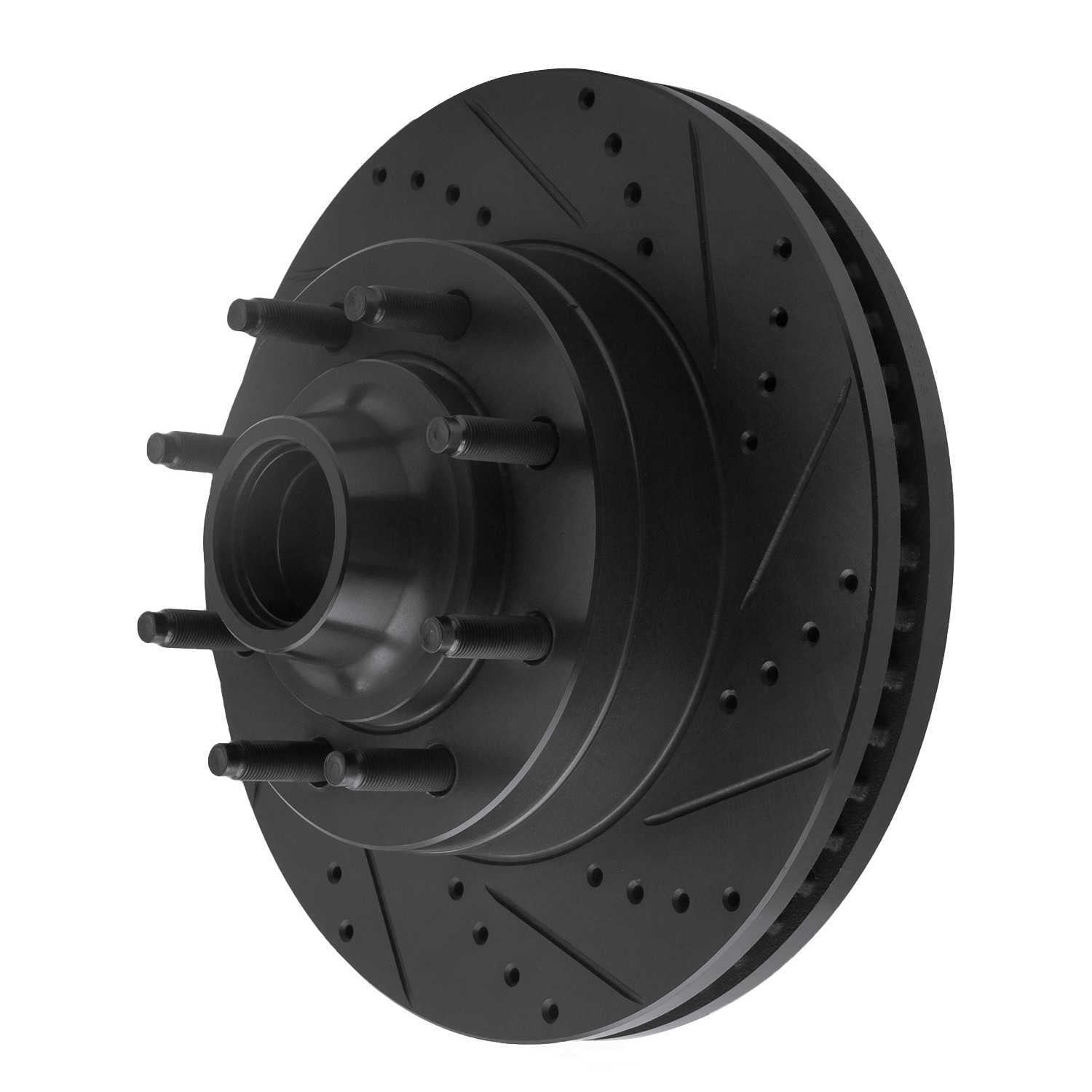 Dynamic Friction Company 633-54209R DFC Brake Rotor - Drilled And Slotted - Black