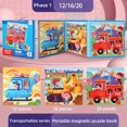 thumbnail image 1 of QJUHUNG Magnetic Puzzle Book for Kids 3-6 Years - Interactive Parent-Child Educational Toy with Scenario Background  Advanced Thinking Skill Development  3-in-1 Level Up Game Design  Phas, 1 of 6