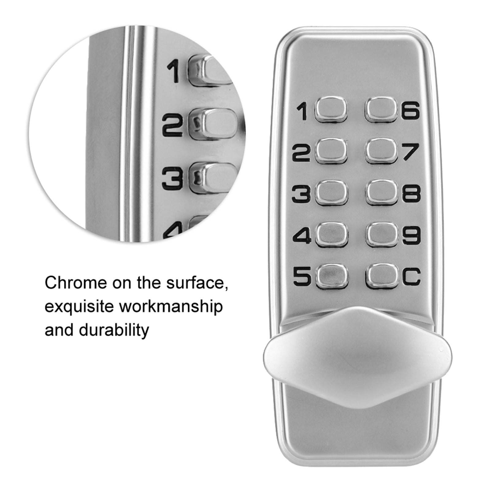 Nieyigj 2-4 Digits Mini Mechanical Keypad Code Lock, Heavy-Duty Weatherproof Cabinet Lock, Keyless Entry Door Password Security Coded Lock for Indoor Outdoor Storage Cabinets, Drawers & Lockers
