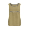 thumbnail image 3 of Bosfbaoi Tank Tops for Women Sleeveless Lace Trim Scoop Neck Blouses Loose Fit Casual Summer Tops, 3 of 6