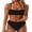 Black, variant on Tummy Control 2 Piece Swimsuits for Women High Waisted Bikini Sets Ribbed Textured Bathing Suits Beach Swimwear Light Brown L