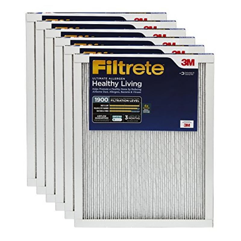 14 x 14 x 1-Inches 2-Pack MPR 1900 Filtrete Healthy Living Ultimate Allergen Reduction AC Furnace Air Filter