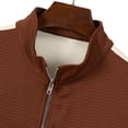 thumbnail image 6 of Fmbrln Summer Tops for Men Color Block Half-Zip Collar Short Sleeve T-Shirts Lounge Casual Pullover Tees, 6 of 9