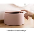 thumbnail image 7 of Simple Small Trash can Plastic Press Trash can with lid Trash can Desktop Small Trash can for Home use Practical (Blue), 7 of 7