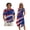 American Flag, variant on Japanese Crane Cloud Print Hawaii Couple Matching Outfit Men's Button Down Shirt Sleeveless Dress with Pockets Summer Dress for Women 2026 Beach Couples Tshirt for Husband and Wife, 3XL