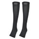 thumbnail image 2 of 1 par de medias de compresión con cremallera hasta media pantorrilla, polainas delgadas, calcetines elásticos con punta abierta (negro l XL), 2 of 12