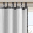 thumbnail image 7 of Madison Park Modern Curtain Adult Indoor Plaid Faux Leather Tab Top, 50"x84", Grey, 7 of 7