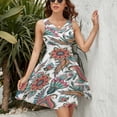 thumbnail image 3 of Paisley Pattern Flower Retro Dress Fashion Beach Long Dresses Female Party Printed Sundress, 3 of 7