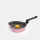thumbnail image 2 of Mini Love Frying Pan Baby Food Supplement Cooking Pot Ceramic Non-stick Pink Heart-shaped Small Wok, 2 of 3