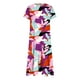 thumbnail image 3 of Puntoco Vestido De Verano De Las Mujeres Cuello Redondo Color Sólido Impreso Casual Manga Corta Vestido Suelto Vestido De Cuello Redondo De Manga Corta Rosa S,Regalos Para Mujer Joven, 3 of 8