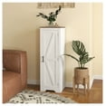 thumbnail image 2 of Farmhouse Accent Cabinet with Barn Door, White Storage Cabinet for Living Room, Adjustable Shelf Floor Cabinet, Pantry Cabinet, 2 of 9