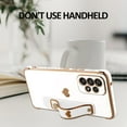 thumbnail image 5 of Compatible with Samsung Galaxy A53 5G Case Love Heart Plating Wristband Luxury Elegant Case Camera Protector Soft TPU Kickstand Protective Corner Back Cover Galaxy A53 5G Case -White, 5 of 11