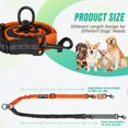 thumbnail image 3 of SlowTon Double Dog Leash Coupler, No Tangle 360Â° Swivel Dual Leashes for Walking 2 Dogs, Adjustable Length Reflective Splitter Leash for Training, Small, Medium & Large Two Dogs(Black&Orange), 3 of 7