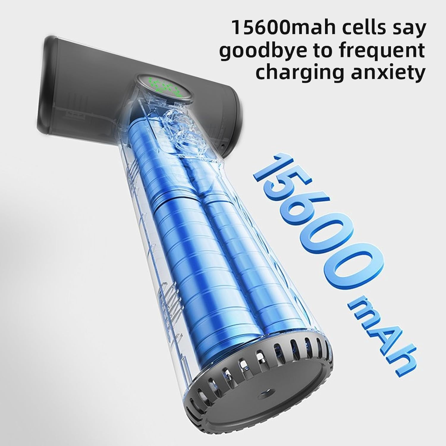 Cordless Hair Dryer, USB Rechargeable Hair Dryer, Battery Powered, 200W 15600mAh Portable Blow with USB Type C Charging, for Travel Camping Dorms