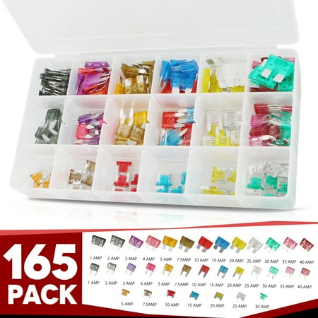 - TSV 165pcs ATC / MINI / Low Profile / Mini Blade Fuse Auto Car FUSES Assortment Kit