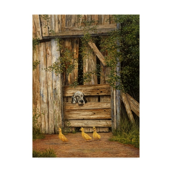 Trademark Fine Art 'Farmyard Friends' Canvas Art by Bill Makinson