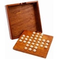 thumbnail image 1 of HUGFEGWE Wooden Solitaire Board Cognitive Activity Diamond Brain Teasers Marble Sets CJB91-35606, 1 of 7