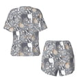thumbnail image 2 of Sigee Cute Dog And Flowers for Sleepwear Casual Pjs with Pockets Women's Pajamas Sets Shorts 2 Piece Short Sleeve Lounge Sets Small, 2 of 9