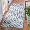thumbnail image 2 of SAFAVIEH Martha Stewart Isabella Hughie Diamond Runner Rug, Ivory/Grey, 2'2" x 7', 2 of 11