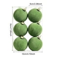 thumbnail image 7 of Hvmvliv 6 Pack Flocked Christmas Tree Ball Ornaments with Soft Velvet Finish for Xmas Holiday Decor, 7 of 7