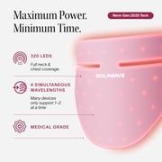 Solawave Neck & Chest Pro Light Therapy Mask - Red Light Therapy Device for Décolleté - Amber, Red, Deep Red, Near-Infrared Light Help Visibly Firm, Smooth, Even Skin Tone - 3 Minute Treatment