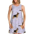 thumbnail image 1 of Lukts Robe Sans Manches Berger Allemand pour Femmes, Robe d'Été à Col Rond avec Poches, Adaptée à la Vie Quotidienne, Plage, Fête, 1 of 7