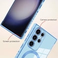 thumbnail image 2 of for Samsung Galaxy S23 Ultra 5G Case [Support Magsafe] Love Heart Pattern Magnetic Plating Electroplate Luxury Elegant Case Camera Protector Soft Shockproof Protective Corner Cover -Blue, 2 of 11