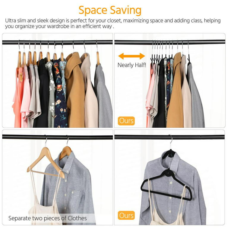 50 Pack Slim Non Slip Teal Velvet Hangers with Cascading Hooks for Clothes,  Shirts, Suits, Dresses, Coat, Pants, Heavy Duty Durable Hangers