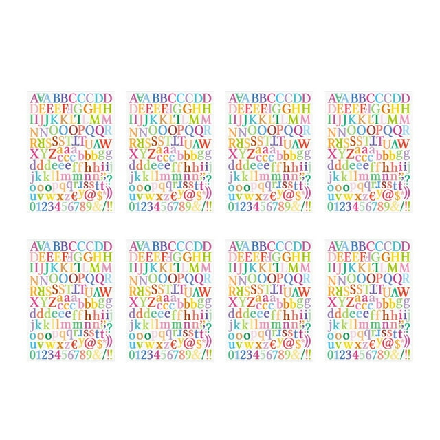 Pegatinas de números del alfabeto 8 Uds Pegatinas De Letras Pegatinas Alfanuméricas Artes Y Manualidades Para Sobres Con @