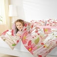 thumbnail image 4 of jejeloiu Retro Rustic Flower Bedding Comforter Set,Chic Butterfly Twin Comforter Sets,Pink Red White Bedding Set For Girls,Breathable Home Decor Reversible,2pcs, 4 of 8