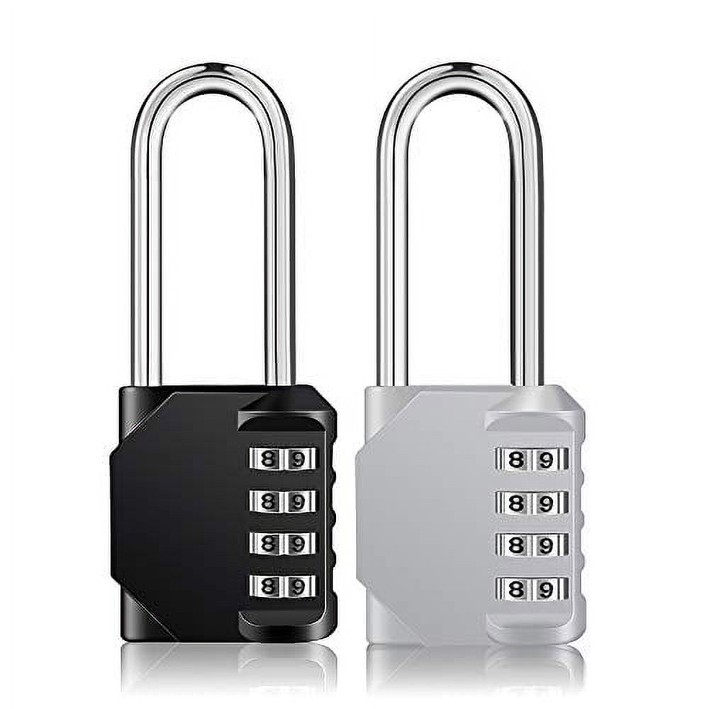 2 Pieces Password Combination Lock for Gym Locker Heavy Duty Portable Travel, Size: 7X3X1.4CM, Black