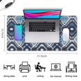 thumbnail image 5 of Long Mouse Pads for Desk,Blue Geometric Pattern Desk Mats on Top Of Desks, Desk Mouse Pad Extra Large with 3mm Non-Slip Base and Stitched Edge for Gaming,Office,Work,Home 31.5"x15.7", 5 of 6