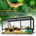 thumbnail image 5 of NEPTONION 48 Gallon Professional Glass Terrarium 36"x18"x18" Reptile Tank with Heat Resistant Aluminum Alloy Frame, Dual Front Swinging Doors for No Jam, 5 of 7