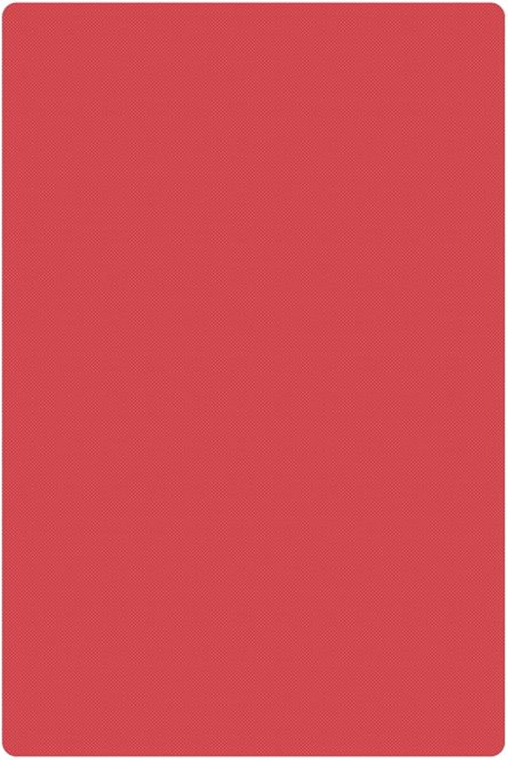 TrueCraftware- 18" X 12" X 1/2” Plastic Cutting Board for Kitchen Red Color- Plastic Commercial Chopping Board Anti Slip Surface Chopping Food Cutting Mat for Meat Vegetables