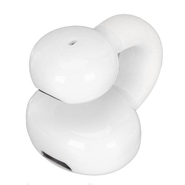 Auriculares Bluetooth con clip, elegantes, miniauriculares estéreo HiFi con cancelación de ruido, con clip, para llamadas de música y deportes, color blanco
