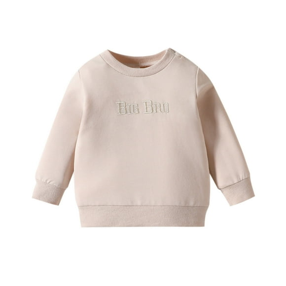HJKIEUXL Sweatshirts for Women Trendy Fall Long Sleeve Sweatshirt for Women Plus Size Toddler Boys Long Sleeve Letter Embroider T Shirt Pullover