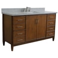thumbnail image 4 of MCM 61" Single Rectangle Sink Vanity with Gray Granite Stone in Walnut, 4 of 11