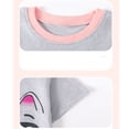 thumbnail image 4 of Bellafa Toddler Girls Clothes Kids Summer 2 Piece Outfits Short Sleeve Cute Cat Tops Shirt and Shorts Set 2-7 Years, 4 of 8