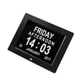 thumbnail image 4 of Workhe Horloge Numérique Écran LCD 8 Pouces Rappel de Repas Heure Rappel de Repas LED Calendrier Jour Réveil Prise US, Noir, 4 of 9