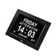 thumbnail image 2 of Reloj digital Pantalla LCD de 8 pulgadas Recordatorio de comida Hora calendario LED Reloj despertador Enchufe de EE. UU., Negro Advancent  HA006527-02, 2 of 6