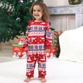 thumbnail image 2 of Family Christmas Pajamas Matching Sets – Long Sleeve Tops and Pants 2 Piece Set with Reindeer Print, Crew Neck Soft and Cozy Holiday Sleepwear for Couples and Families, 2 of 5