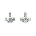 thumbnail image 4 of 2.235 ct Lever-Back Drop Dangle Earrings for Women | 6mm Round Cut Blue Moissanite | 18K White Gold, 4 of 5