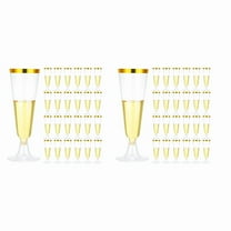 50Pcs 150ml Disposable Champagne Flutes Clear Champagne Flutes Clear Toasting Glasses for Wedding Toasting Flutes Partys