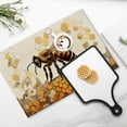 thumbnail image 4 of BaHomeck placemats Set of 4 Honey Bee On The Surface Of Empty Beehive Cotton Linen rectangle Placemats for Kitchen Dining Table Indoor,Outdoor,18*12inch, 4 of 4