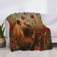 thumbnail image 3 of Yiaed Rose Cute Guinea Pig Print Blanket Throw Blanket Soft Cozy Flannel Blanket for Home Bed Sofa Couch Chair-50"x40", 3 of 6